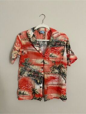 Authentic Tropical Hawaiian Button-Up Shirt